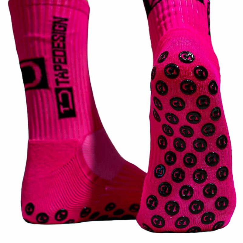 Ružové športové ponožky s protišmykovými prvkami