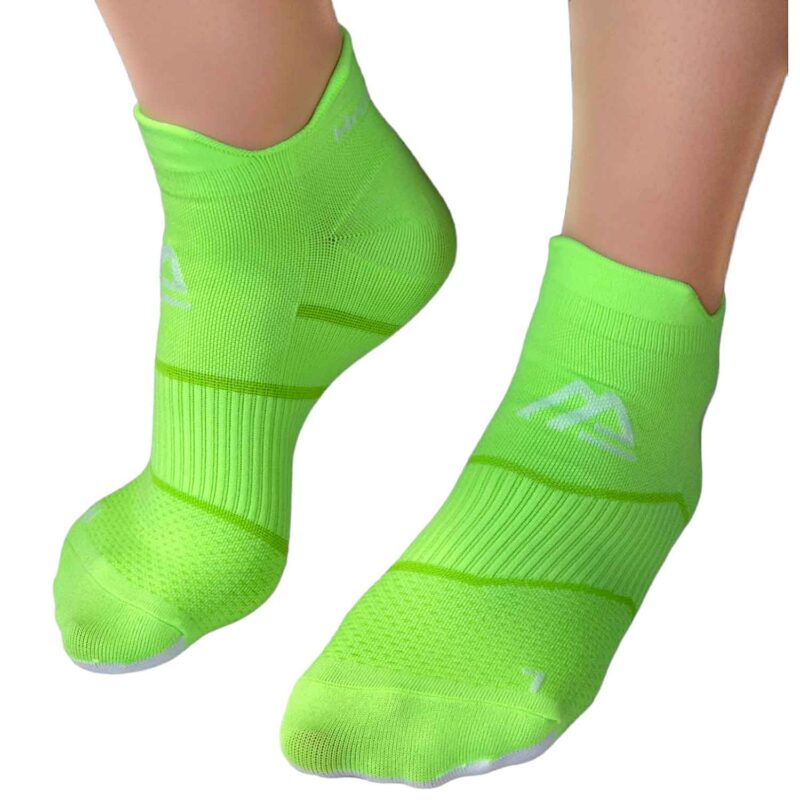 Ponožky na beh, zelené, športové, pohodlné